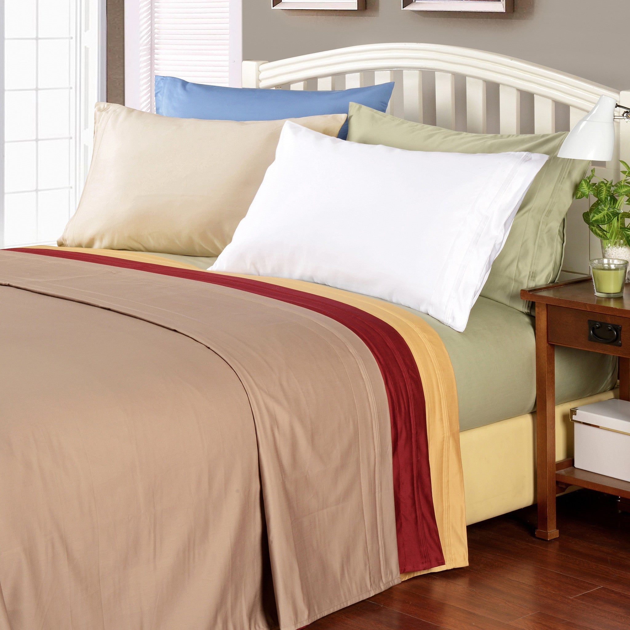 1000tc 100% Premium Long Staple Combed Cotton Solid Sheet Set