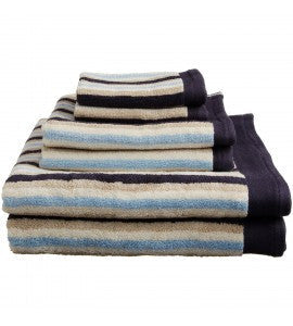 Luxury Egyptian Cotton Stripe 6PC Towel Set