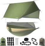 Portable Double Hammock Tent with Net and Straps for Outdoor Survival