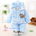 Newborn Baby Girls Clothing Coral Fleece Winter Boy Rompers Cartoon Infant Clothes Meninas Bear Down Snowsuit Babies Jumpsuits