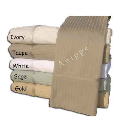 Luxury 1200 TC 100%  Cotton  King Sheet Set Striped In Gold