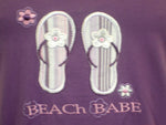 Beach Babe 100% Pure Egyptian Cotton Pajama In Purple