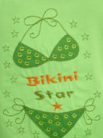 Bikini Star 100% Pure Egyptian Cotton Pajama In Green
