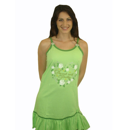 Sweet & Pretty 100% Pure Egyptian Cotton Pajama In Green
