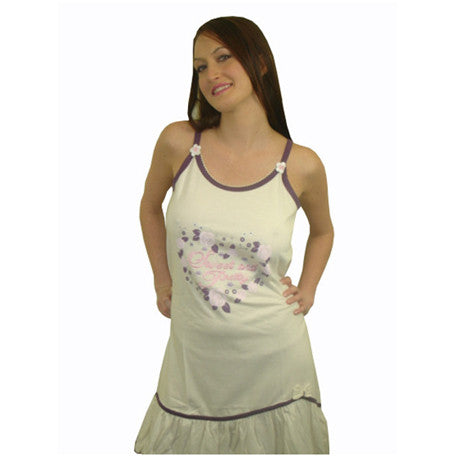 Sweet & Pretty 100% Pure Egyptian Cotton Pajama In Ivory/Cream