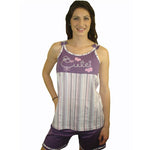 Cute 100% Pure Egyptian Cotton Pajama In Purple