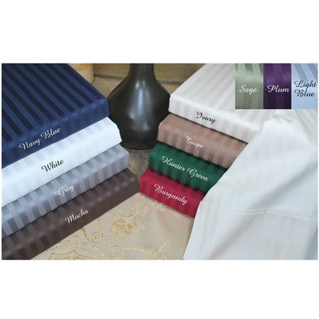 Pure Egyptian Cotton 600 Thread Count Stripe Split King Sheet Sets